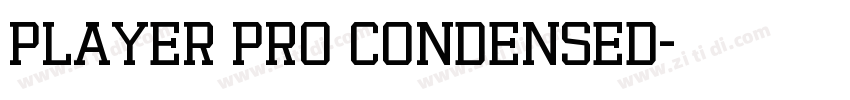 Player Pro Condensed字体转换